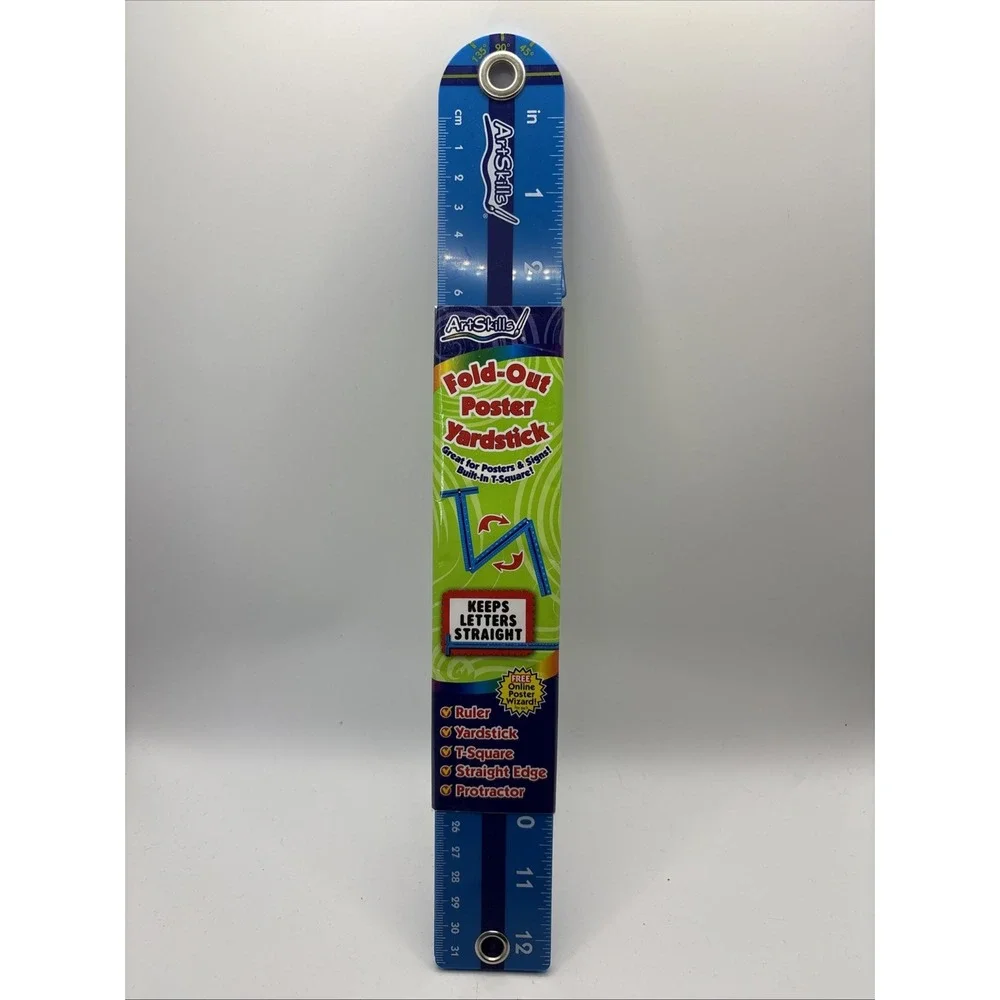 Artskills Fold-Out Poster Yardstick‎ Ruler T-square Straight Edge